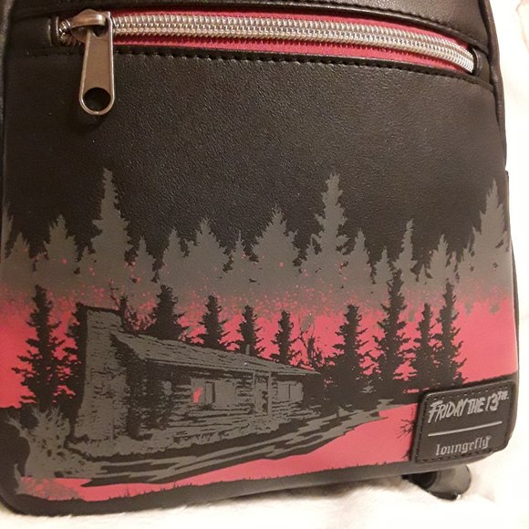 Loungefly Horror Friday the 13th Jason Forest Cabin Mini Backpack From Hot Topic - Picture 4 of 7